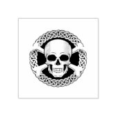 Jolly Roger, botten en schedel, celtische knoop Rubberstempel (Afrduk)
