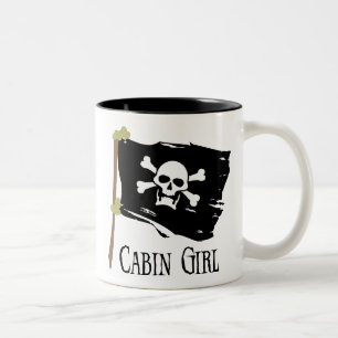 Jolly Roger Cabin Girl Tweekleurige Koffiemok