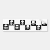 Jolly-Roger Checkered Bumpersticker (Voorkant)