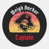 Jolly Roger Classic Ronde Sticker (Voorkant)