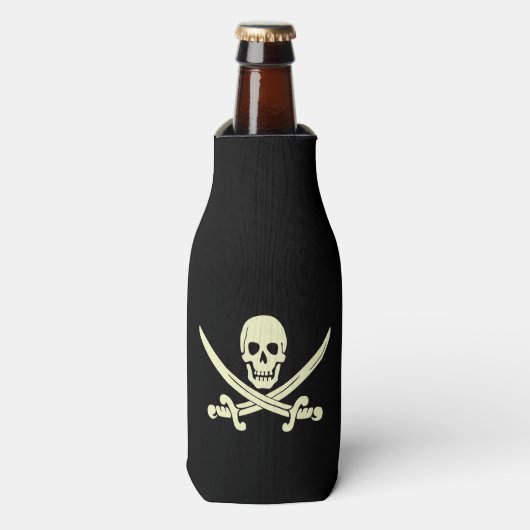 Jolly Roger Custom Pirate Bottle Cooler (Fles Voorkant)