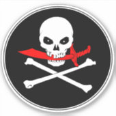 Jolly Roger (cutlass) Vinyl Stickers (Voorkant)