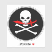 Jolly Roger (cutlass) Vinyl Stickers (Vel)