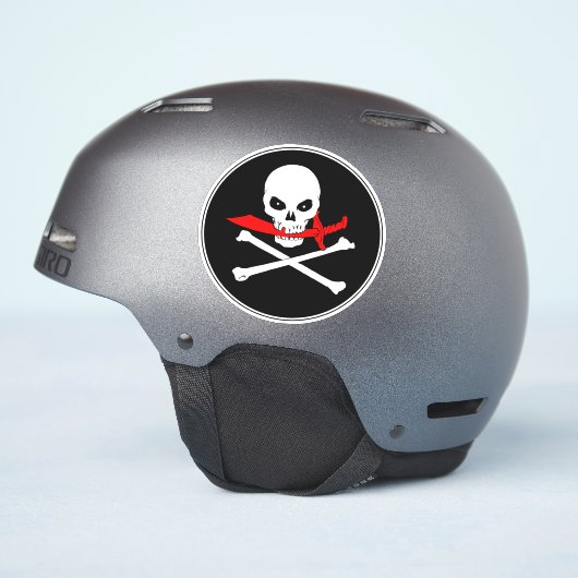 Jolly Roger (cutlass) Vinyl Stickers (Helm Zijkant)