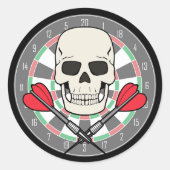 Jolly Roger Dartboard Sticker (Voorkant)