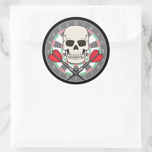 Jolly Roger Dartboard Sticker (Tas)
