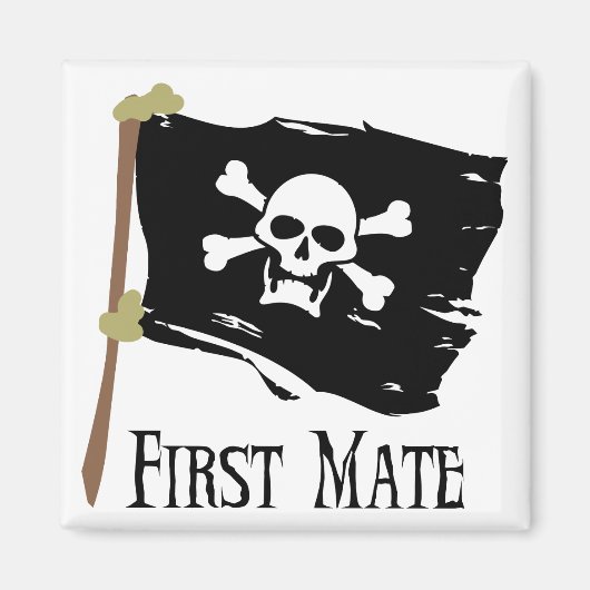 Jolly Roger eerste stuurman Magneet (Voorkant)