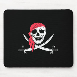 Jolly Roger en Calico Jack Halloween kostuumvlag Muismat