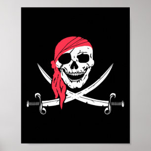 Jolly Roger en Calico Jack Halloween kostuumvlag Poster