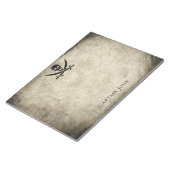 Jolly Roger en Name on  Map Notitieblok (Schuin)