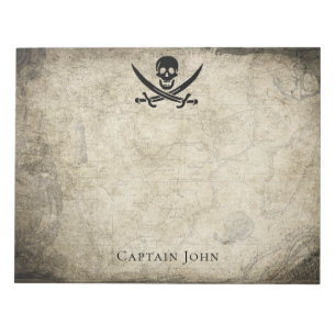 Jolly Roger en Name on  Map Notitieblok
