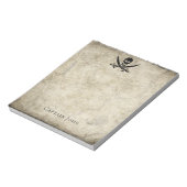 Jolly Roger en Name on  Map Notitieblok (Linkerzijde)