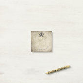 Jolly Roger en Name on Map Post-it® Notes (Op bureau)