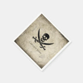 Jolly Roger en Name on Map Servet (Hoek)