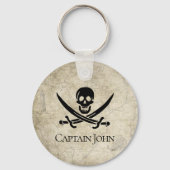 Jolly Roger en Name on  Sleutelhanger (Voorkant)