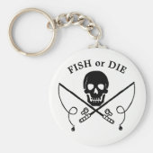 Jolly Roger Fisherman Pirate Sleutelhanger (Voorkant)