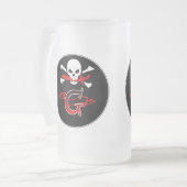 Jolly Roger G Monogram Initiaal Matglas Bierpul (Voorkant links)
