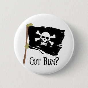 Jolly Roger got Rum Ronde Button 5,7 Cm