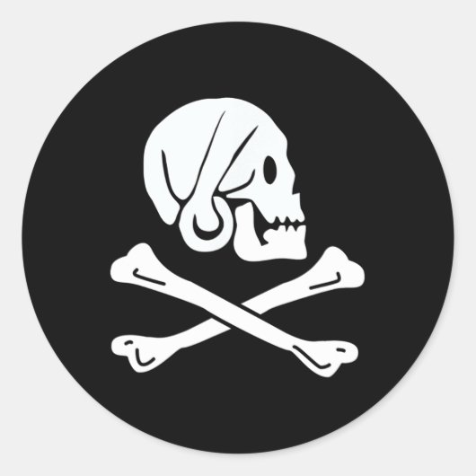Jolly Roger Henry elke piratenvlag Ronde Sticker (Voorkant)
