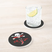 Jolly Roger J Initiaal Zandsteen Onderzetter (Zijkant)