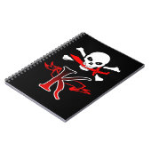 Jolly Roger K Monogram Initiaal Notitieboek (Linkerzijde)