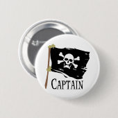 Jolly Roger Kapitein Ronde Button 5,7 Cm (Voorkant /achterkant)