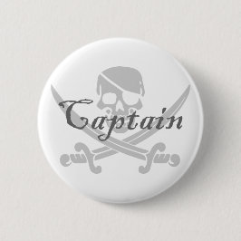 Jolly Roger Kapitein Ronde Button 5,7 Cm