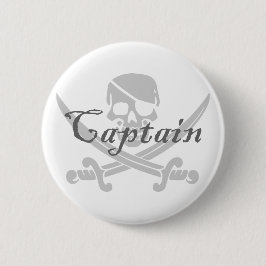 Jolly Roger Kapitein Ronde Button 5,7 Cm