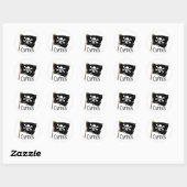 Jolly Roger Kapitein Ronde Sticker (Vel)