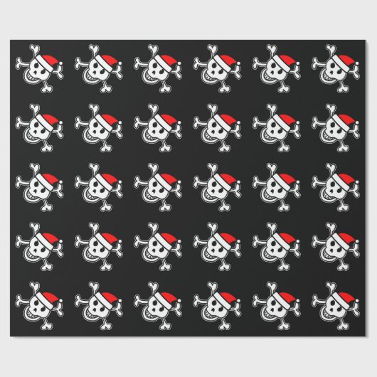 Jolly Roger kerstinpakpapier | Sinterklaas Cadeaupapier (Vlak)