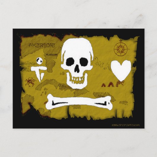 Jolly Roger Map #2 Briefkaart (Voorkant)