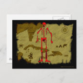 Jolly Roger Map #6 Briefkaart (Voorkant / Achterkant)