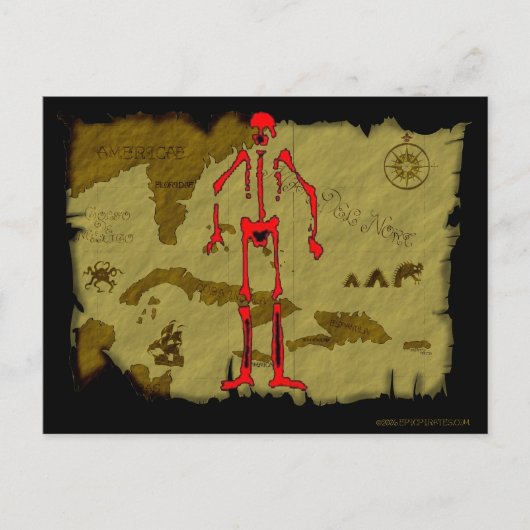 Jolly Roger Map #6 Briefkaart (Voorkant)