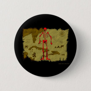 Jolly Roger Map #6 Ronde Button 5,7 Cm