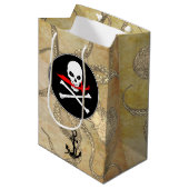 Jolly Roger Medium Cadeauzakje (Voorkant Gekanteld)