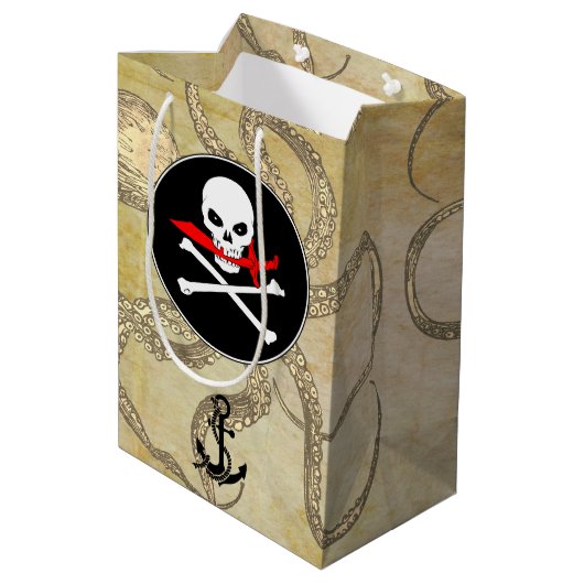 Jolly Roger Medium Cadeauzakje (Achterkant Gekanteld)