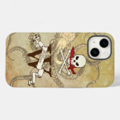 Jolly Roger Monogram Initiaal Case-Mate iPhone Case (Achterkant (horizontaal))