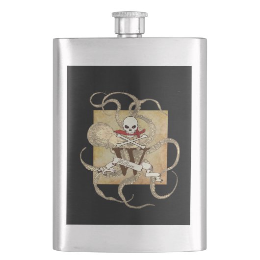 Jolly Roger Monogram Initiaal Flacon (Voorkant)