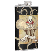 Jolly Roger Monogram Initiaal Heupfles (Rechts)