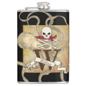 Jolly Roger Monogram Initiaal Heupfles (Voorkant)