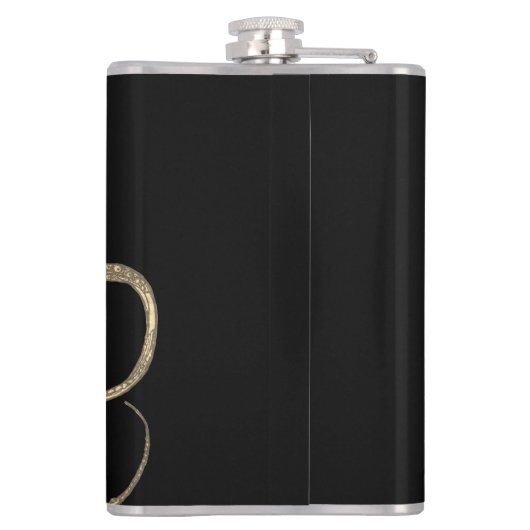 Jolly Roger Monogram Initiaal Heupfles (Achterkant)