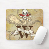 Jolly Roger Monogram Initiaal Muismat (Met muis)