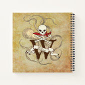 Jolly Roger Monogram Initiaal Notitieboek (Achterkant)
