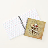 Jolly Roger Monogram Initiaal Notitieboek (Binnen)