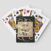 Jolly Roger Monogram Initiaal Pokerkaarten (Achterkant)
