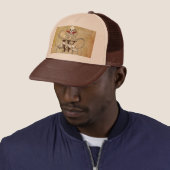 Jolly Roger Monogram Initiaal Trucker Pet (In situ)