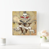 Jolly Roger Monogram Initiaal Vierkante Klok (Huis)