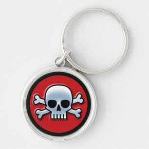 Jolly Roger on Red Sleutelhanger