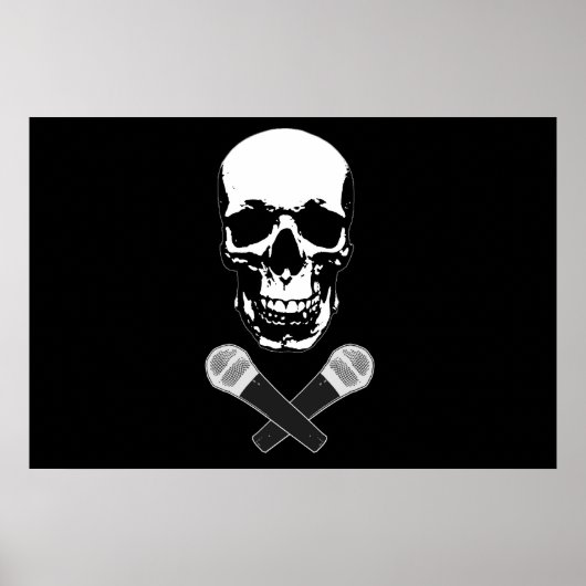 Jolly Roger over de Mic Poster (Voorkant)
