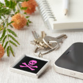 Jolly Roger Pink Sleutelhanger (Zijkant)